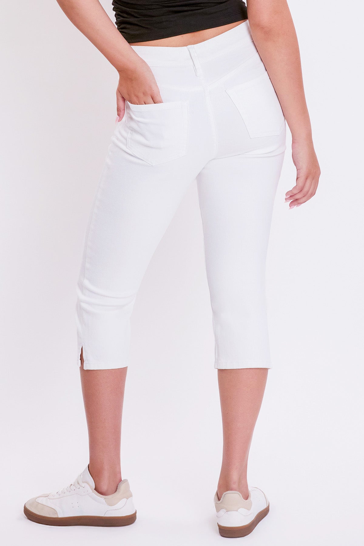 Women's Luxe High Rise Capri with Side Slit YMI JEANS