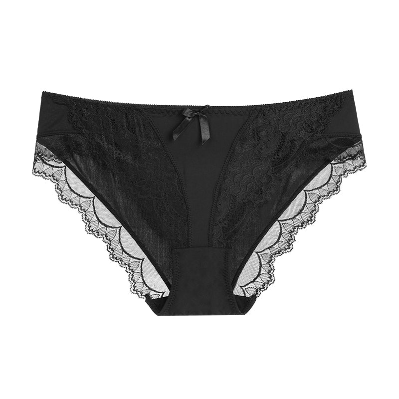 Luxe floral lace breathable briefs for women