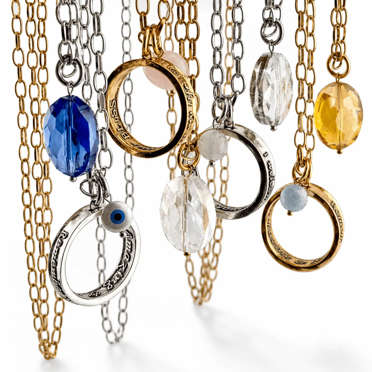 Katia Designs Remember Who the F*ck You Are Crystal Necklace, displaying the elegant pendant design and quality craftsmanship