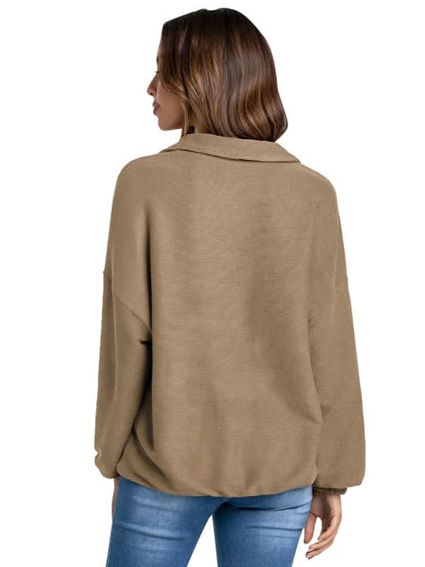 Casual solid zip hoodie - lightweight and stylish 