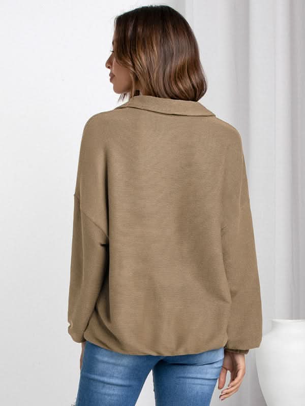 Casual solid zip hoodie - lightweight and stylish 