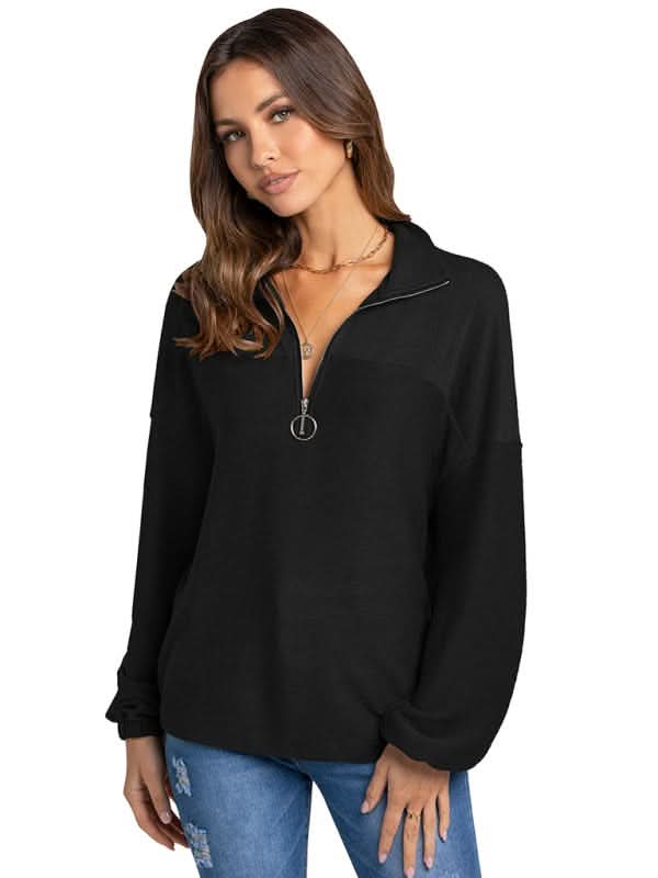 Casual solid zip hoodie - lightweight and stylish 