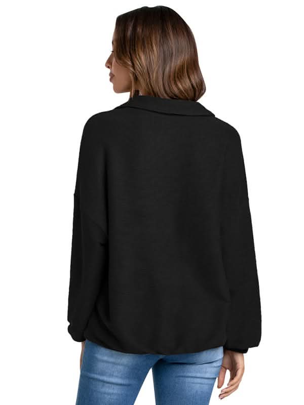 Casual solid zip hoodie - lightweight and stylish 
