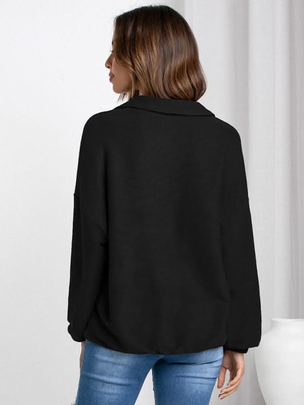 Casual solid zip hoodie - lightweight and stylish 