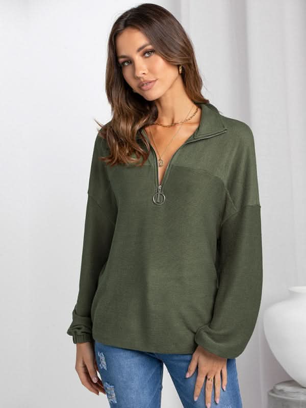 Casual solid zip hoodie - lightweight and stylish 