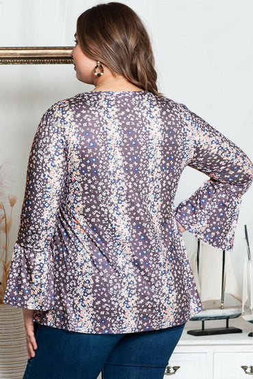 Charming plus size floral babydoll top - Love Salve 