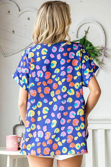 Cherished Moments Floral Print V-Neck Top 