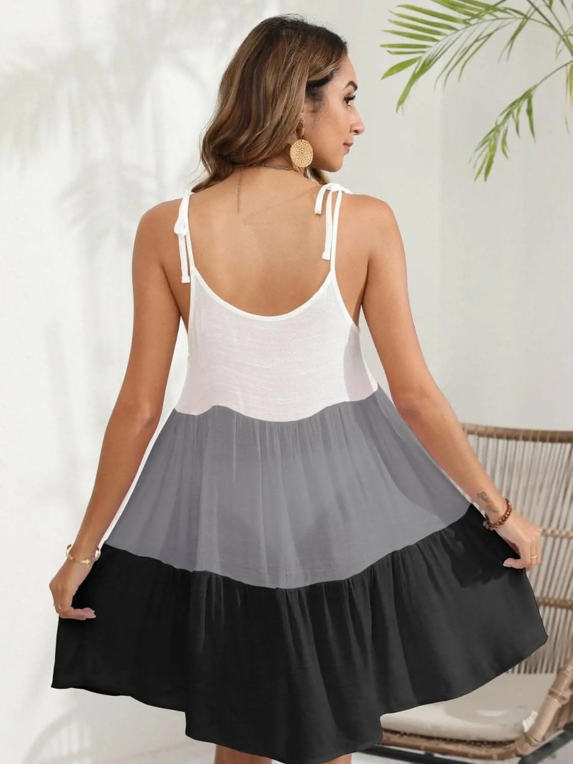 Chic Color Block Beach Dress - Love Salve 