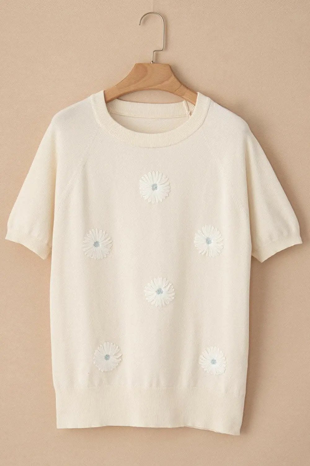 Chic Daisy Knit Top - Soft Fabric - Love Salve 
