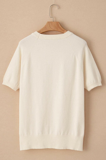 Chic Daisy Knit Top - Soft Fabric - Love Salve 
