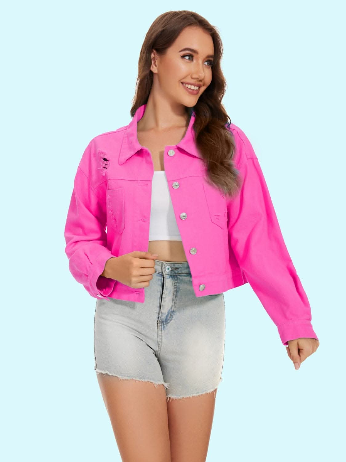 Chic Distressed Denim Jacket 