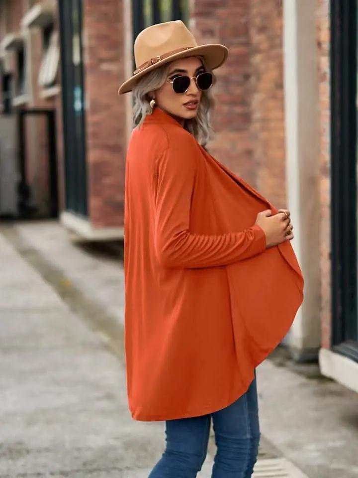 Chic Long Sleeve Cardigan - Opaque - Love Salve 