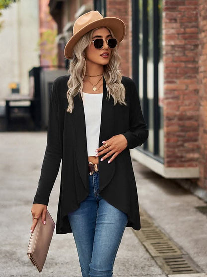 Chic Long Sleeve Cardigan - Opaque - Love Salve 