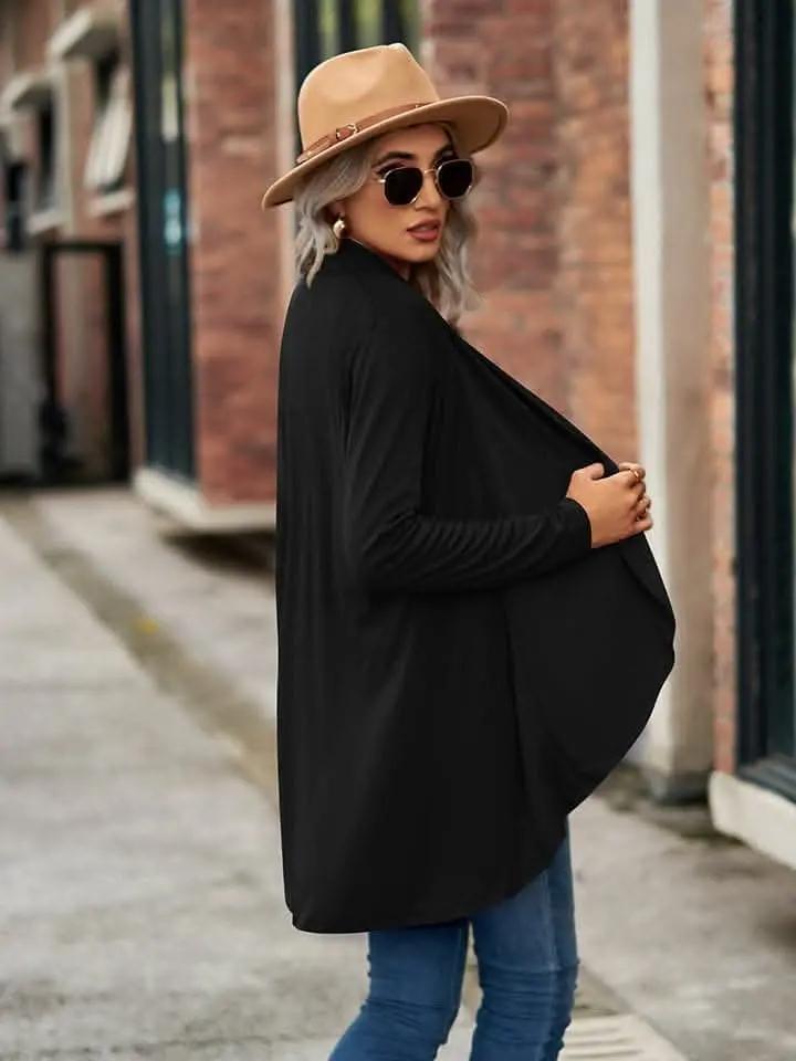 Chic Long Sleeve Cardigan - Opaque - Love Salve 