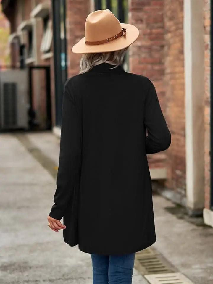 Chic Long Sleeve Cardigan - Opaque - Love Salve 