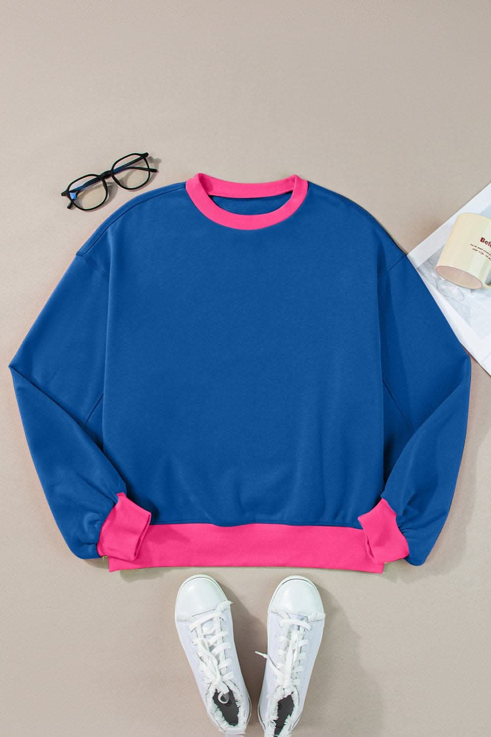 Chic Long Sleeve Crew Sweatshirt - Love Salve 