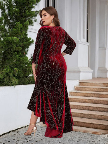 Chic Plus Size High-Low Dress 