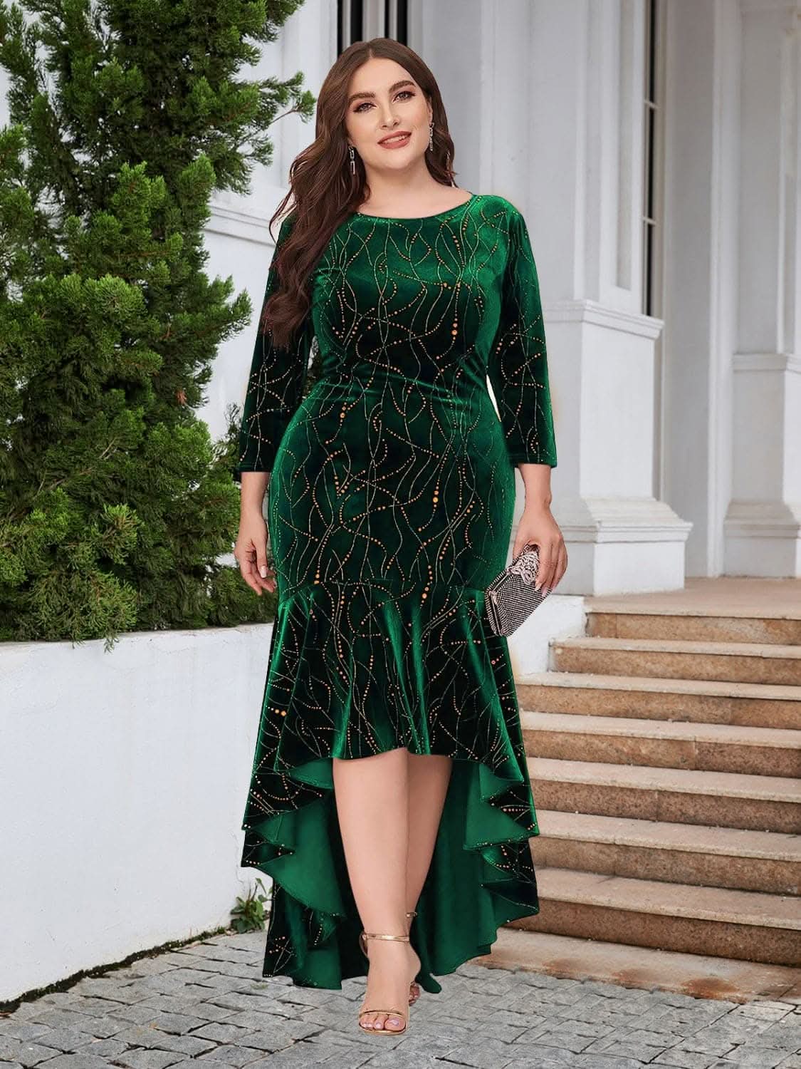 Chic Plus Size High-Low Dress 