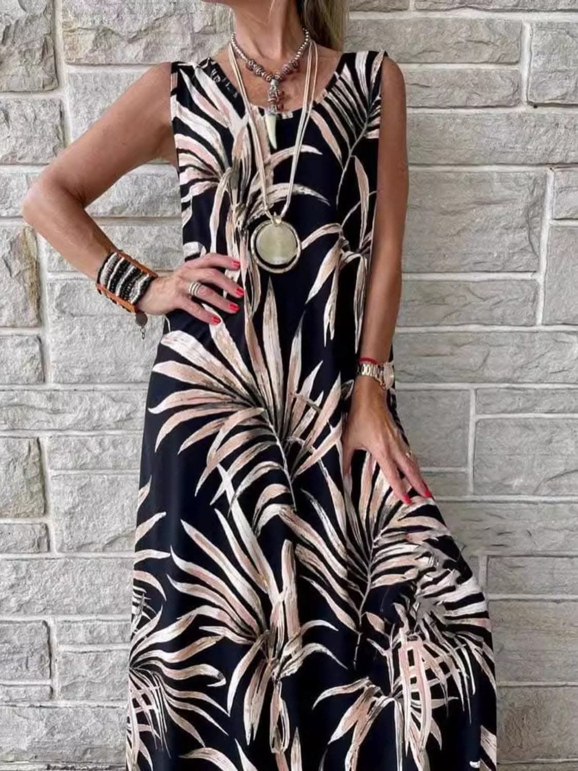 Chic Printed Tank Dress - Effortless Style S-2XL 