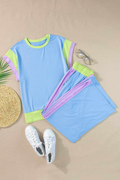 Chic Two-Piece Top and Trouser Set - Love Salve 