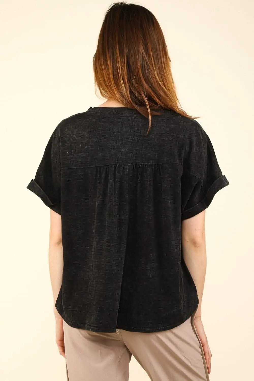 Chic and casual washed knit t-shirt by VERY J - Love Salve 