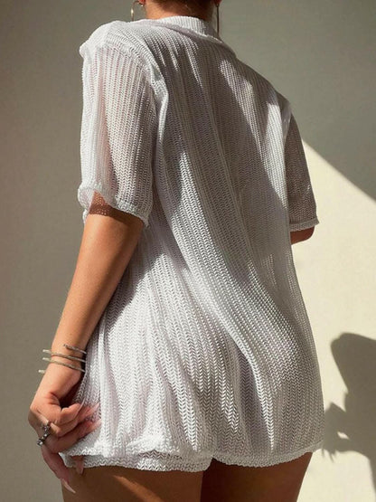Chic beach cover-up set with shorts - Love Salve 