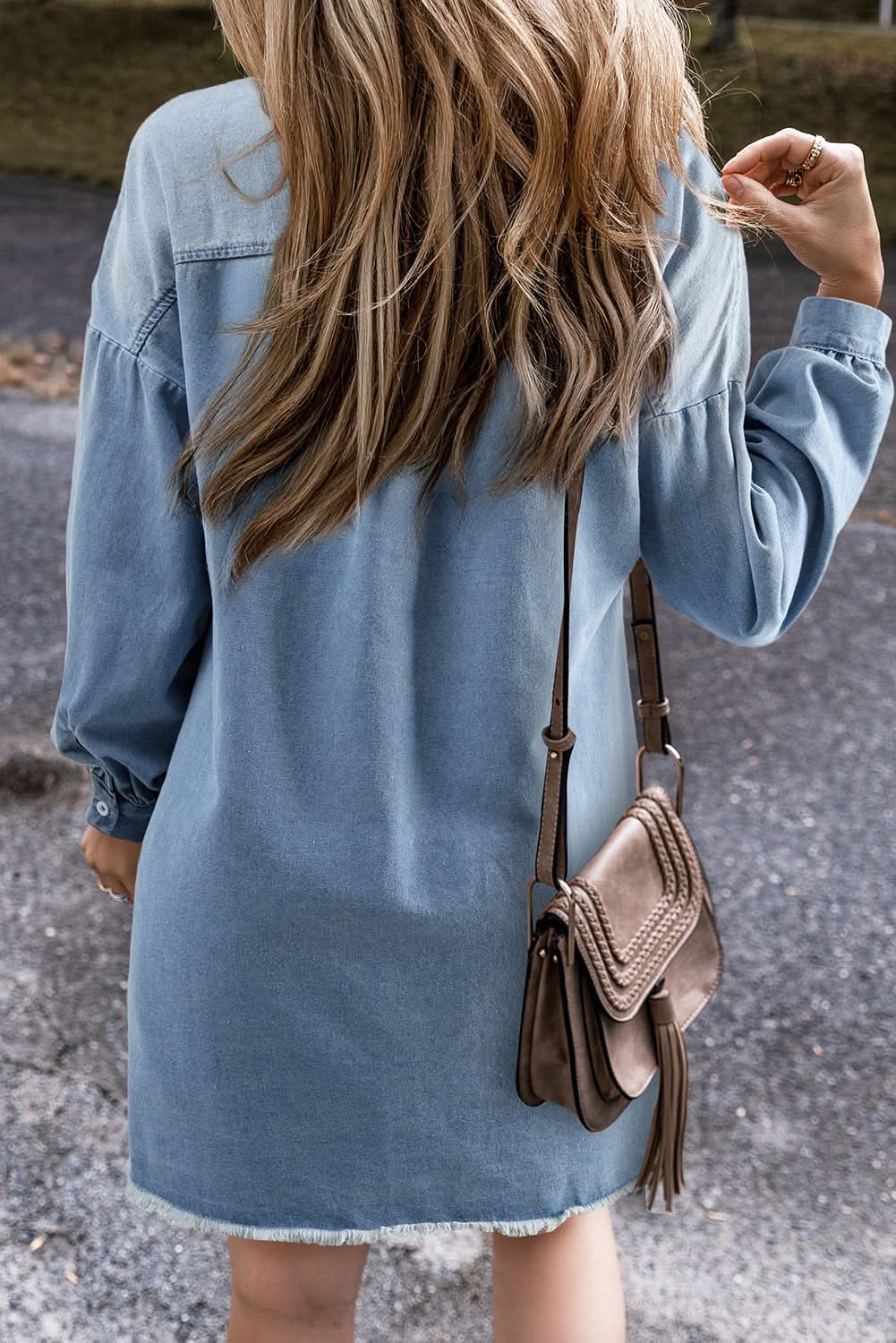 Chic beau denim shirt dress - Love Salve 