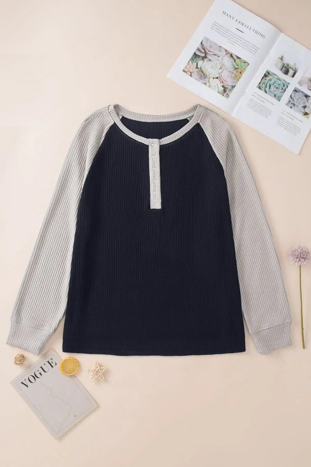 Chic black plus-size button-up top - Love Salve 