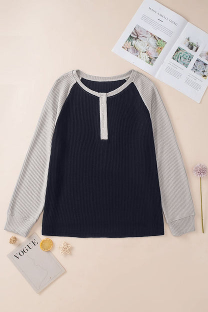 Chic black plus-size button-up top - Love Salve 