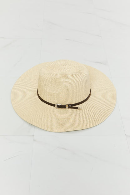 Chic boho straw fedora hat 