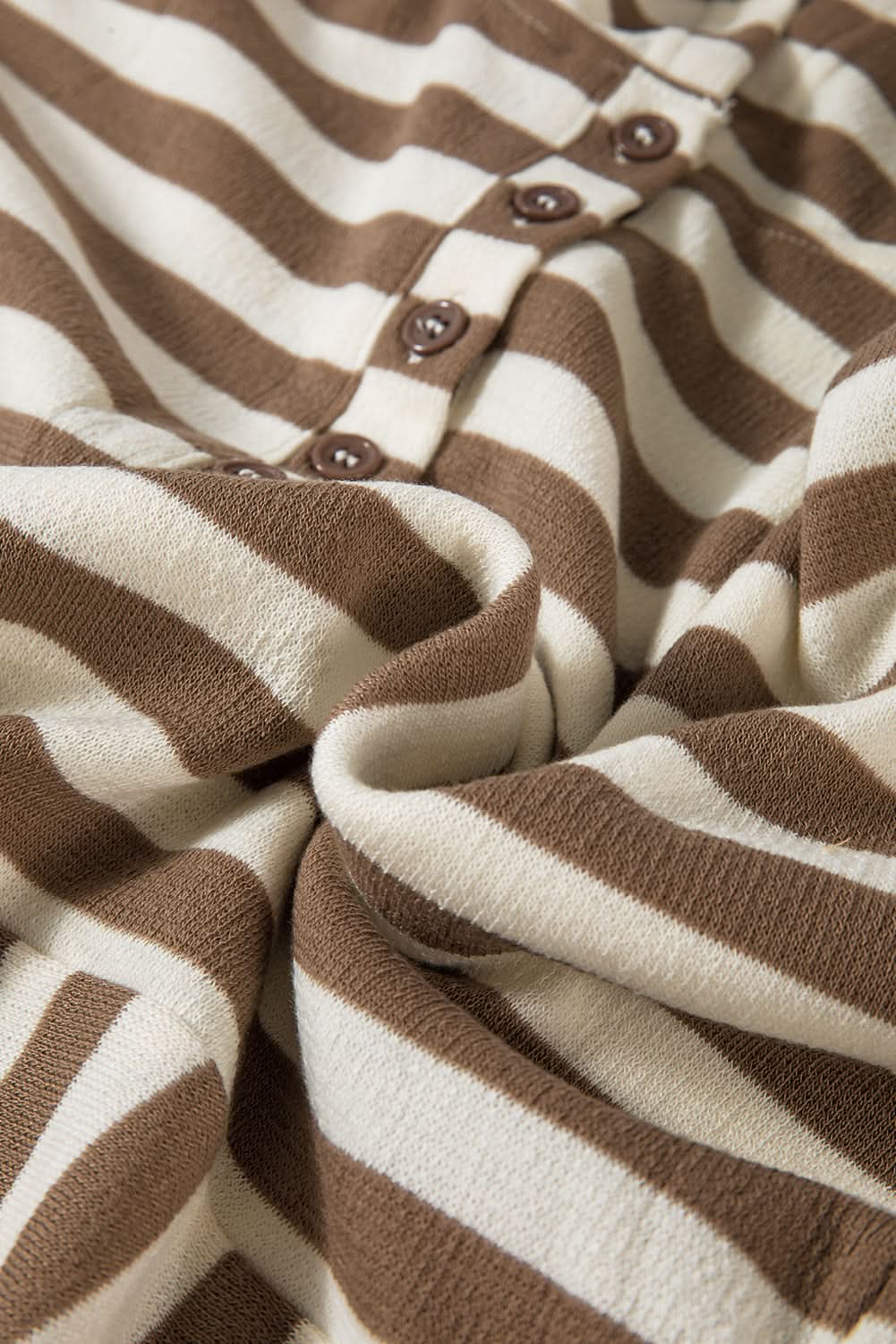 Chic brown striped plus size hoodie - Love Salve 