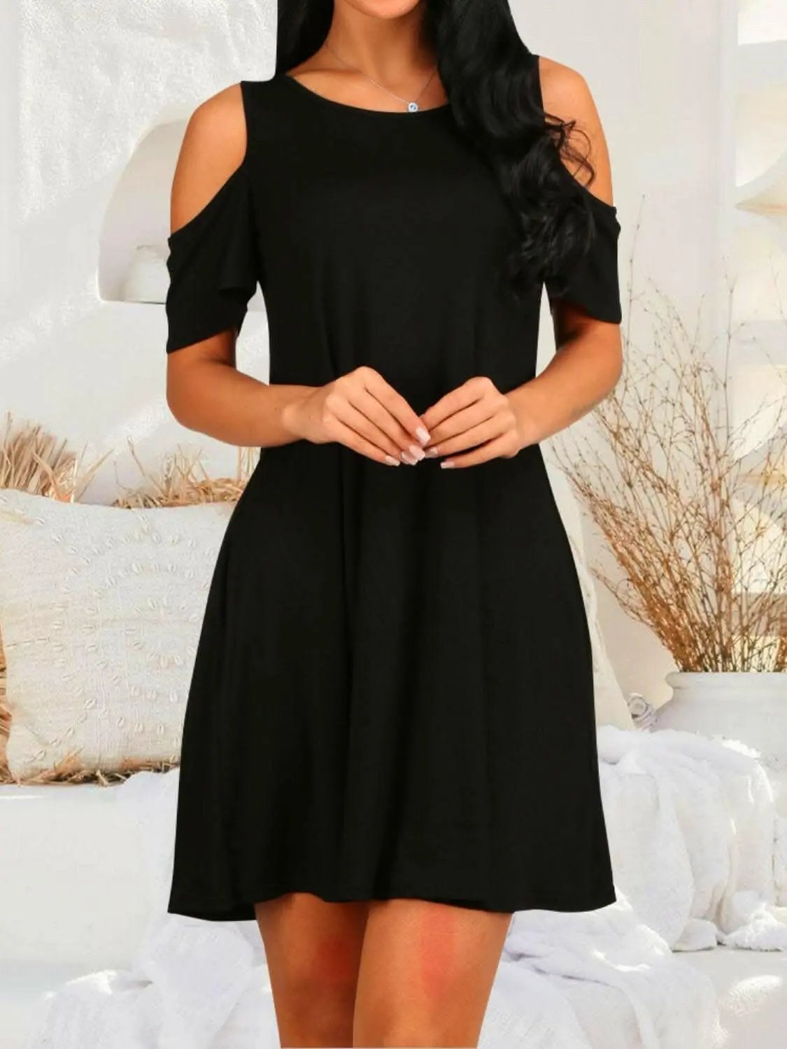 Chic cold shoulder dress - s-2xl - Love Salve 