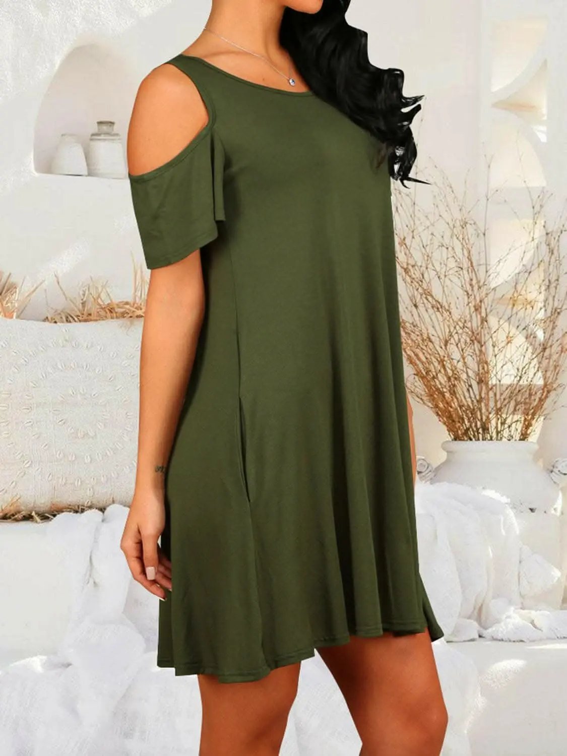 Chic cold shoulder dress - s-2xl - Love Salve 