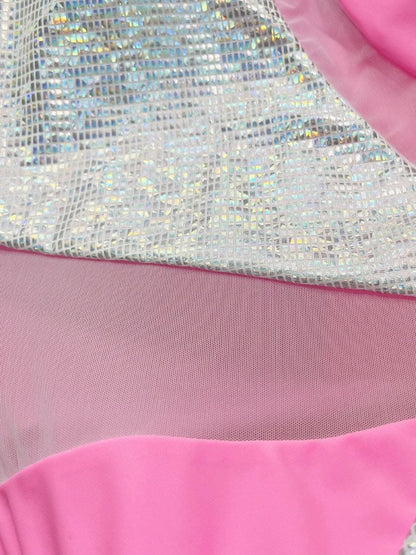 Chic contrast panel swimsuit - Love Salve 