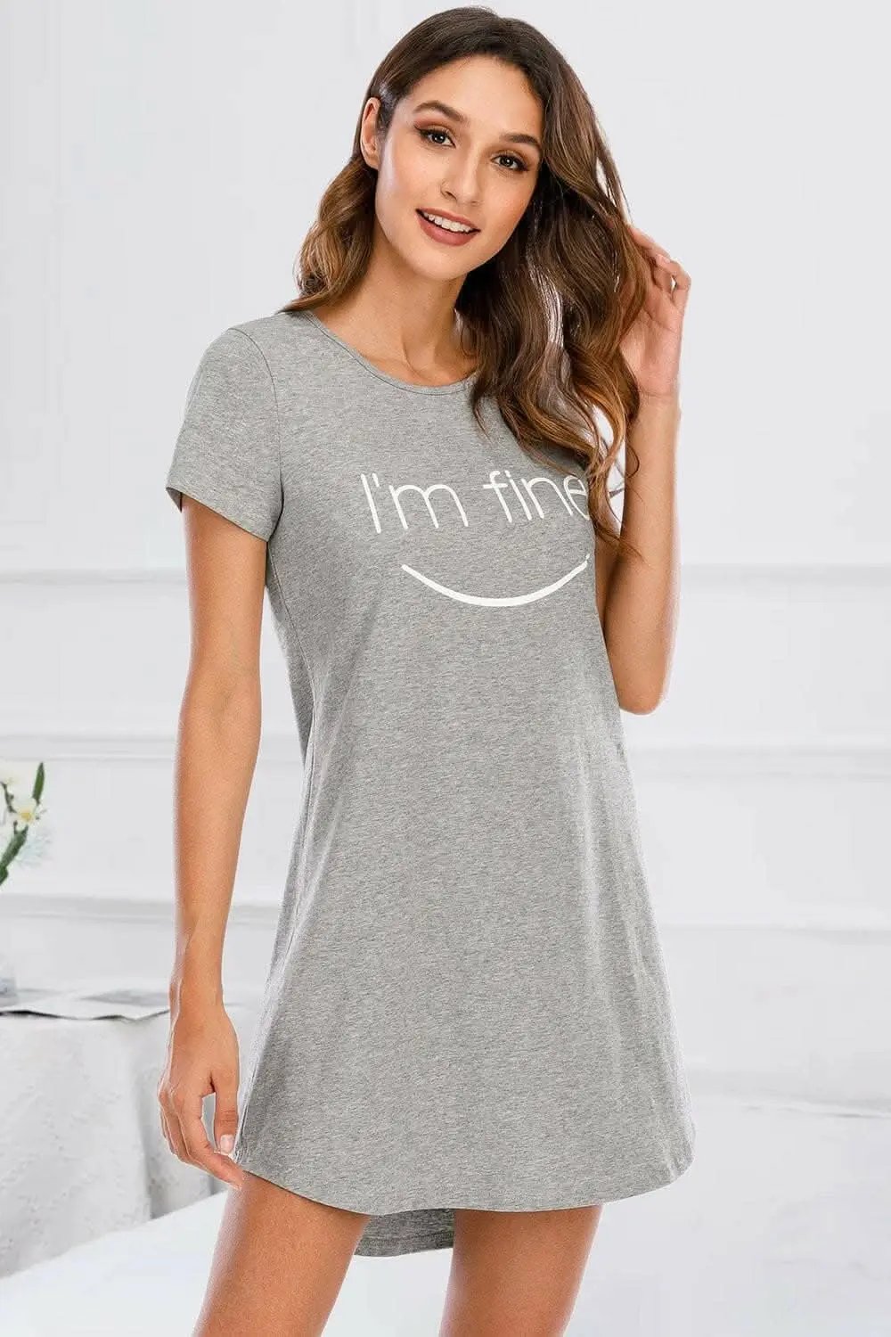 Quality Dresses - Cotton Blend Short Sleeve