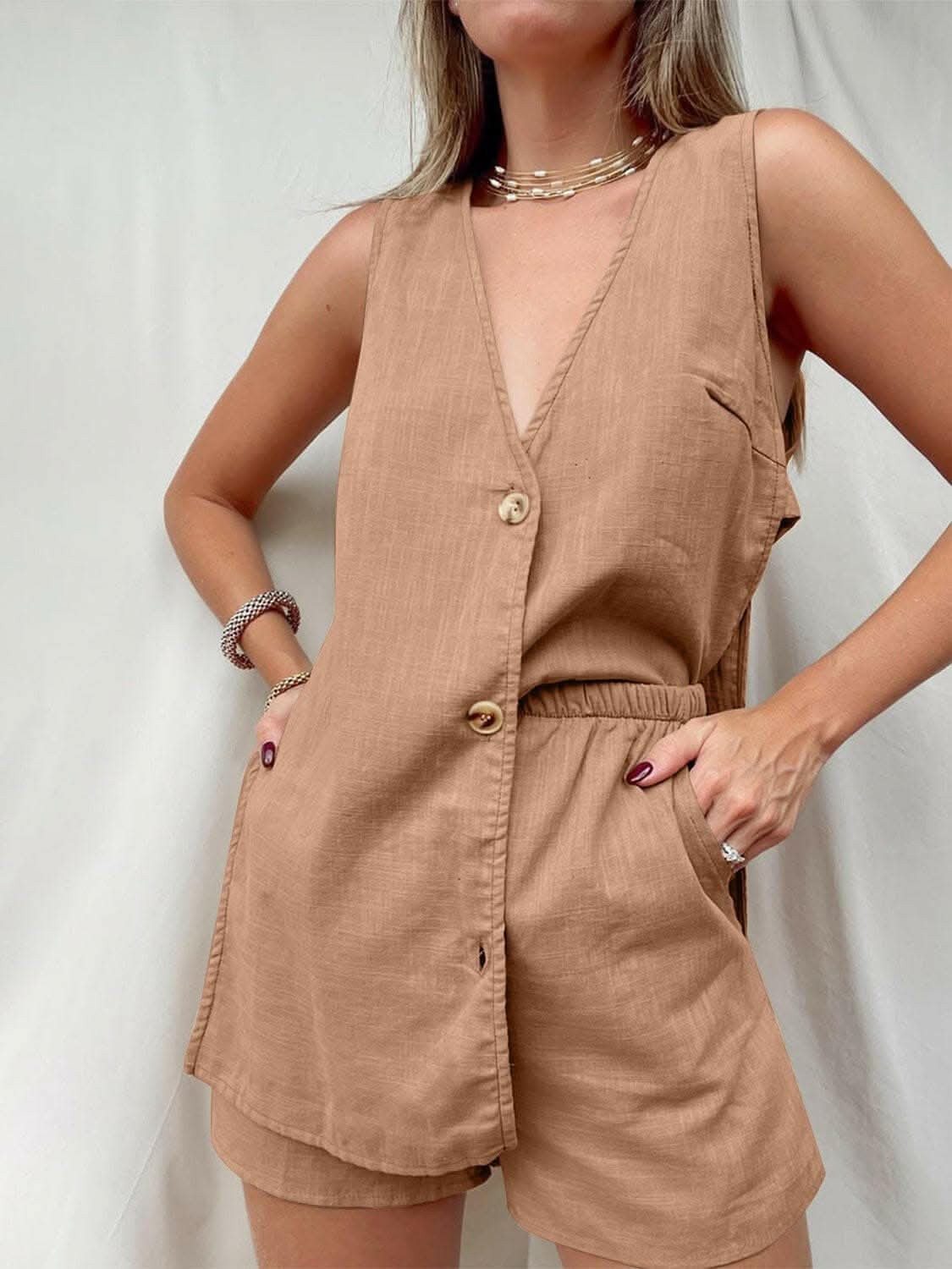 Chic cotton lounge set - cozy comfort 