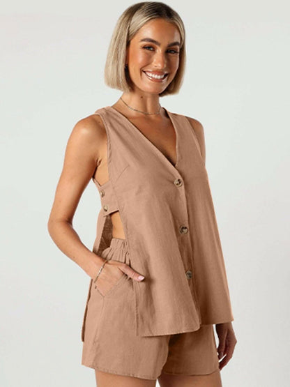 Chic cotton lounge set - cozy comfort 