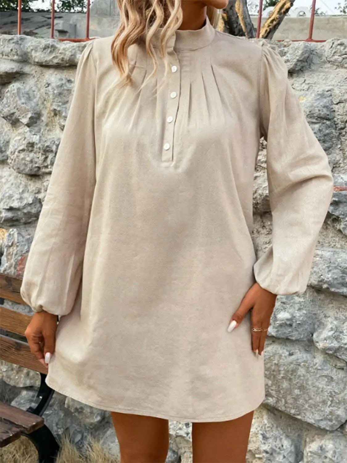Chic cotton mini dress with sheer details - Love Salve 