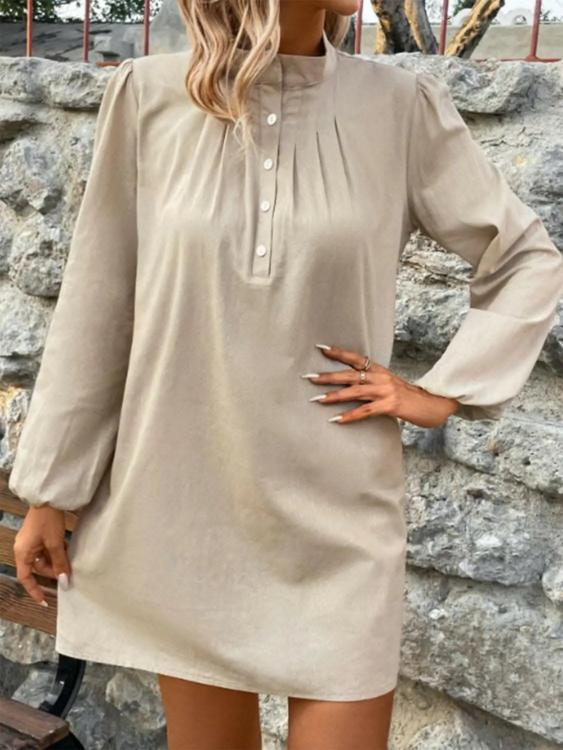 Chic cotton mini dress with sheer details - Love Salve 