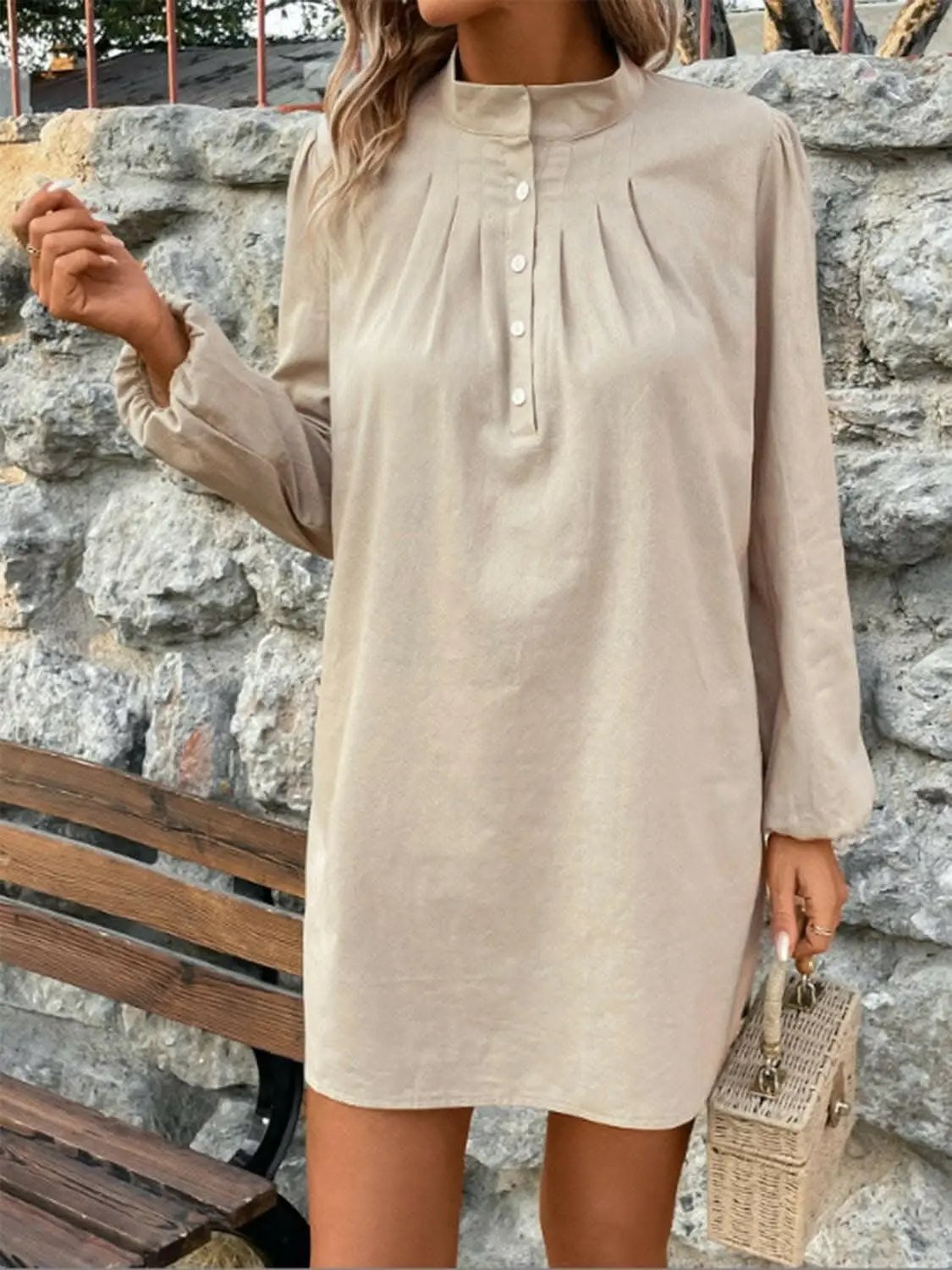Chic cotton mini dress with sheer details - Love Salve 
