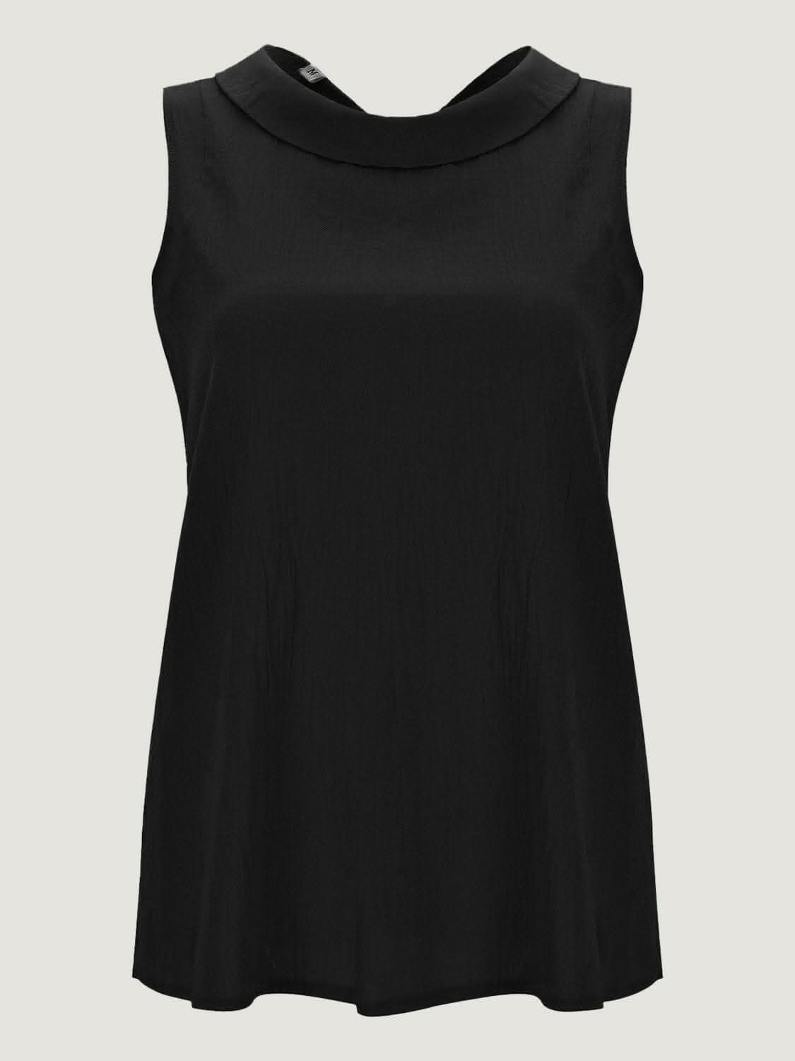 Chic cotton sleeveless round neck top 