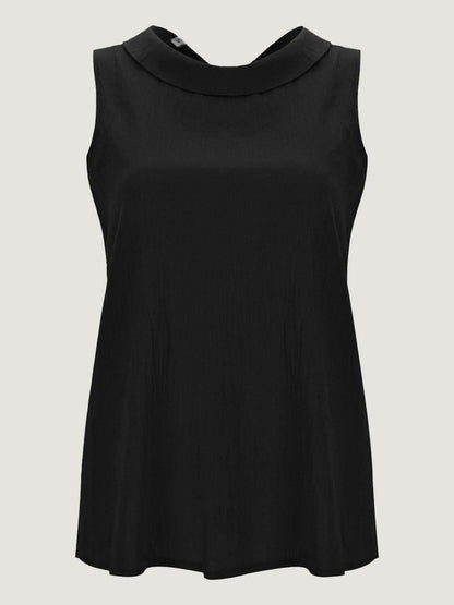 Chic cotton sleeveless round neck top 