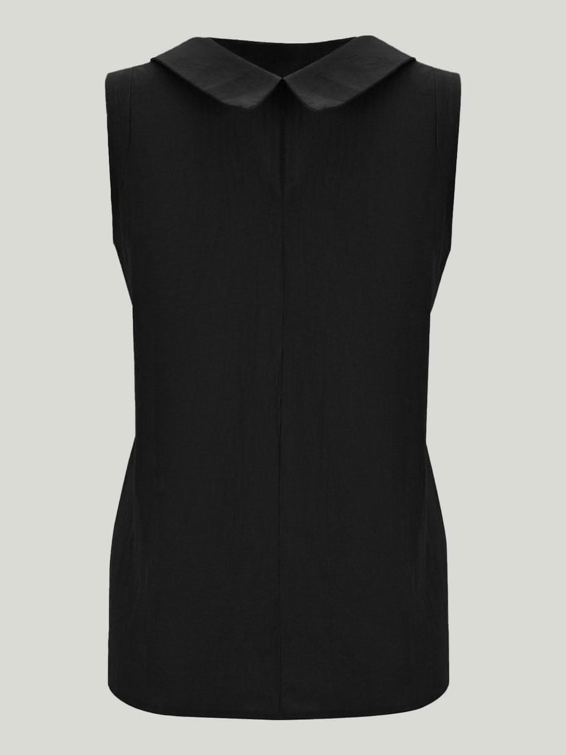 Chic cotton sleeveless round neck top 