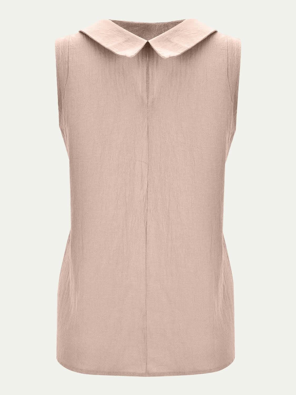 Chic cotton sleeveless round neck top 