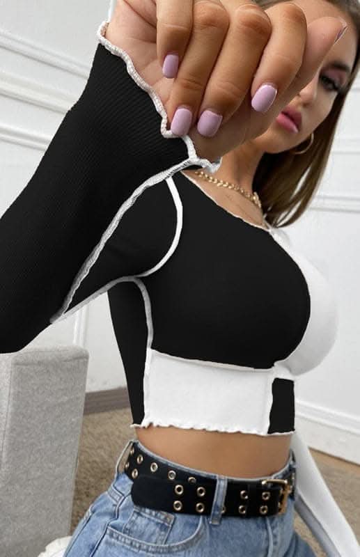 Chic cozy crew neck top 