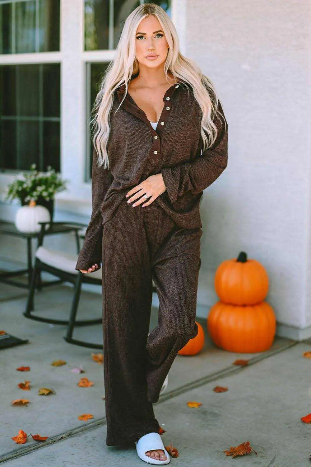 Chic cozy lounge set with trousers - Love Salve 