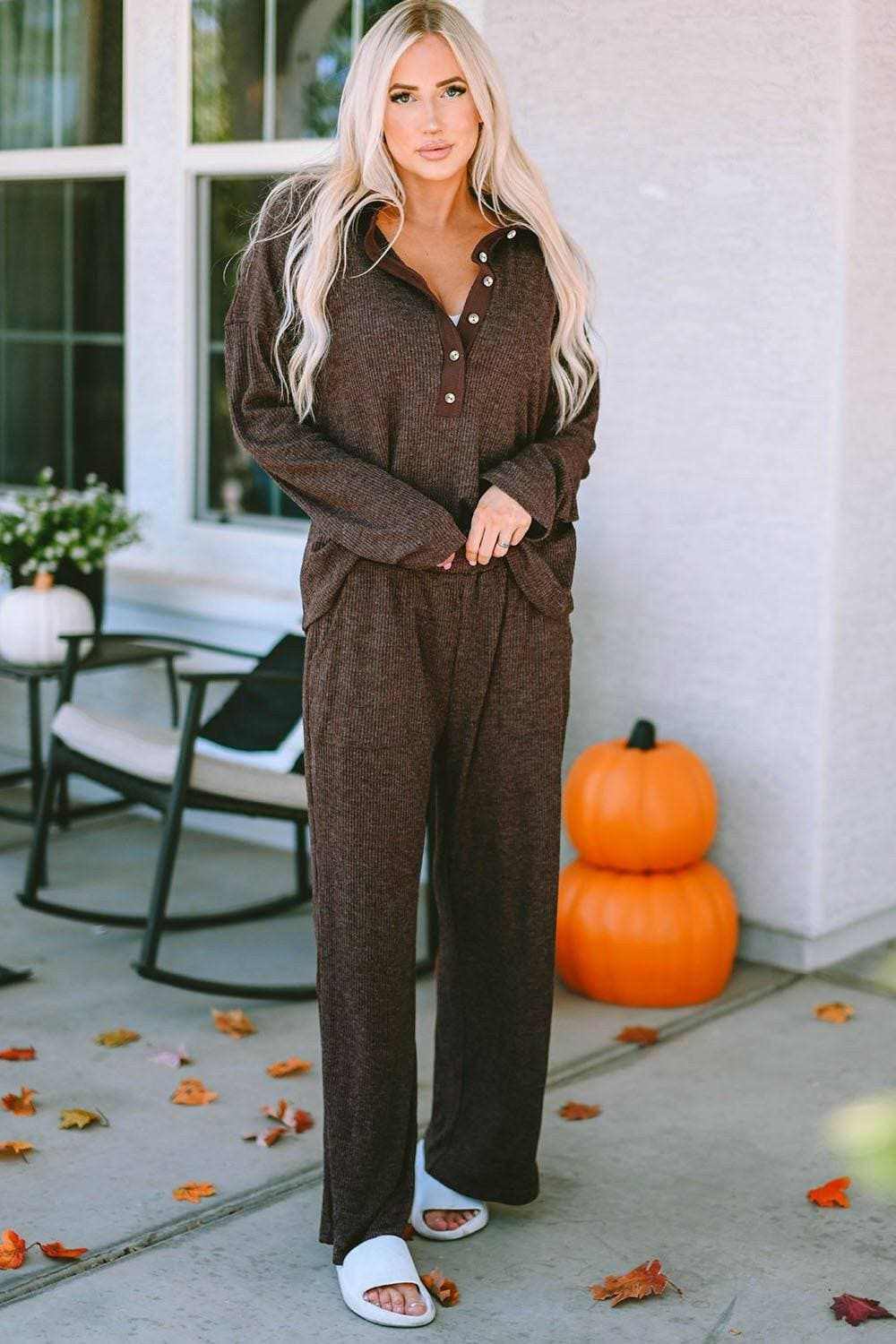 Chic cozy lounge set with trousers - Love Salve 