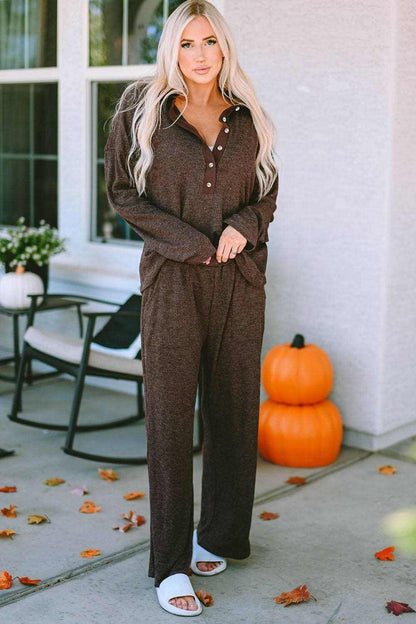 Chic cozy lounge set with trousers - Love Salve 