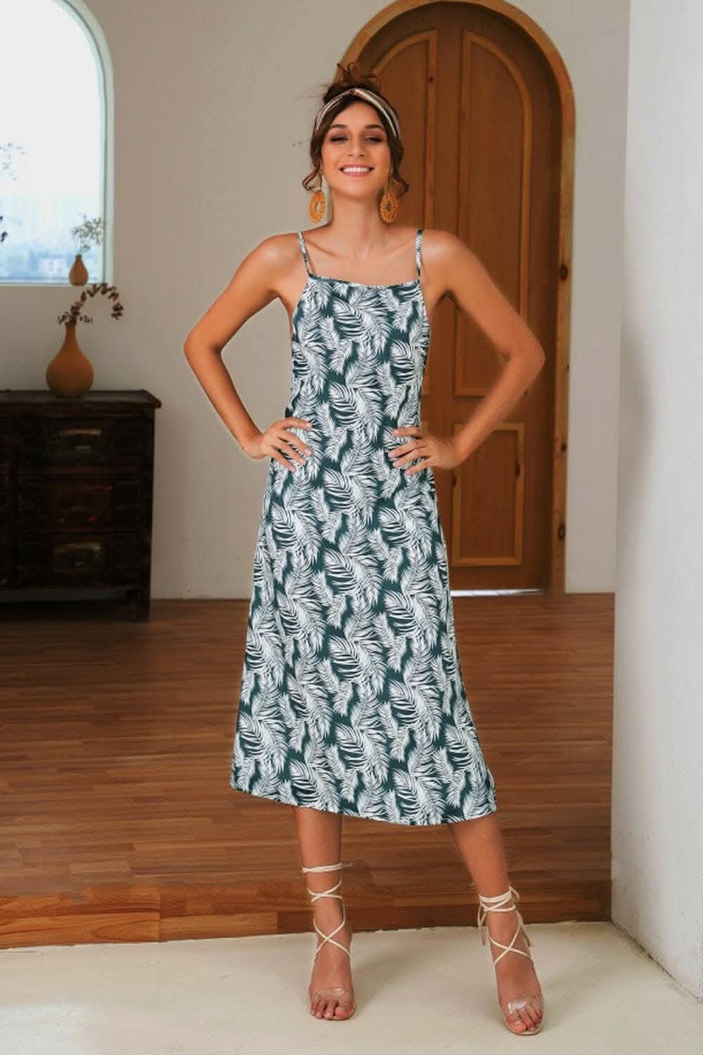 Chic crisscross cami dress in prints - Love Salve 