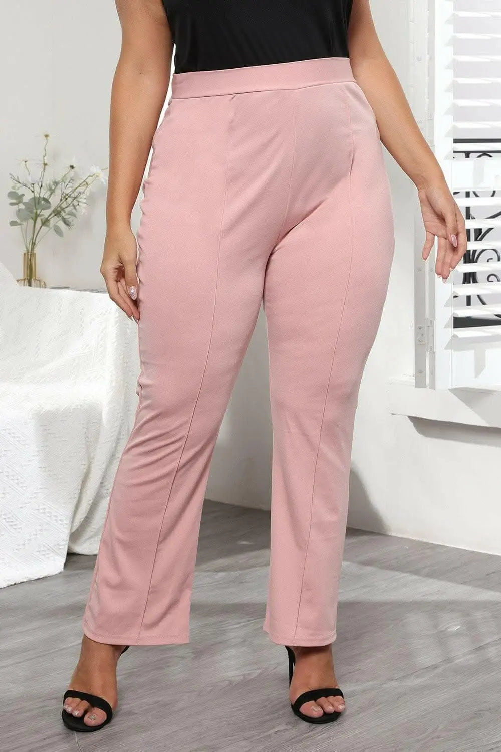 Chic curvy trousers in solid colors - Love Salve 